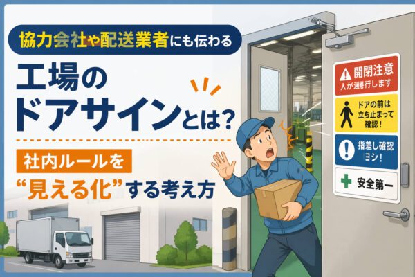 協力会社や配送業者にも伝わる工場のドアサインとは？社内ルールを“見える化”する考え方