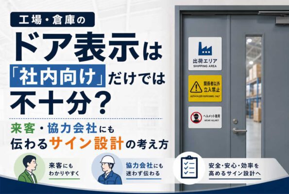 工場・倉庫のドア表示は「社内向け」だけでは不十分？来客・協力会社にも伝わるサイン設計の考え方